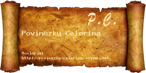 Povinszky Celerina névjegykártya
